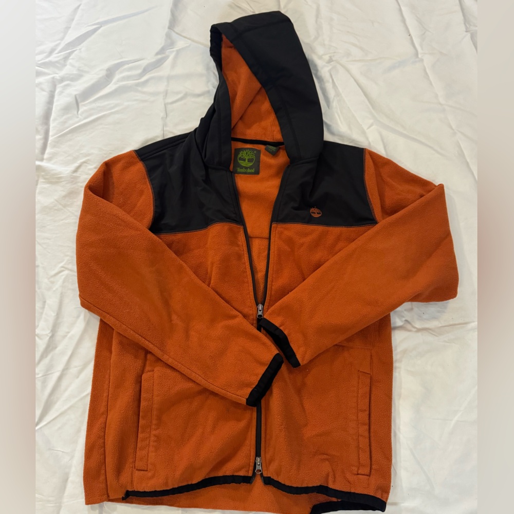Timberland Men's Burnt Orange and Black Jacket